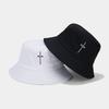 European and American Fashion Retro Peace Simple Embroidery Bucket Hat Street Personality Hip Hop Basin Hat Men and Women Outdoor Shade