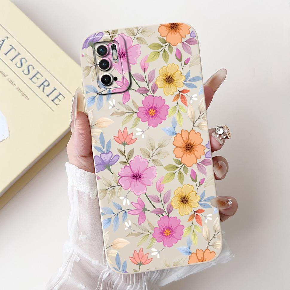 For Xiaomi Redmi Note 10 5G Case 6.5" Colorful Flowers Cartoon Painted Cover Soft Phone Case For Redmi Note 10 Note10 5G Bumper
