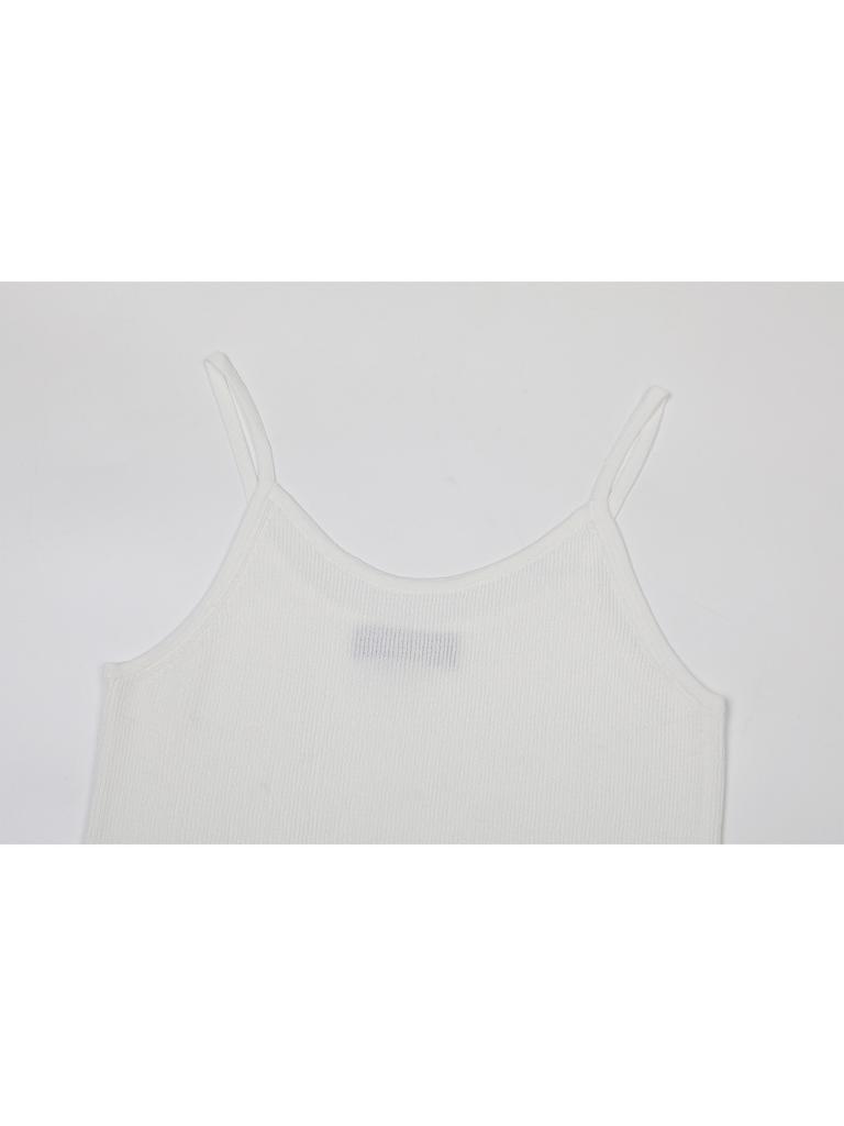 CALLAITE Icon Sleeveless Knit Top - White