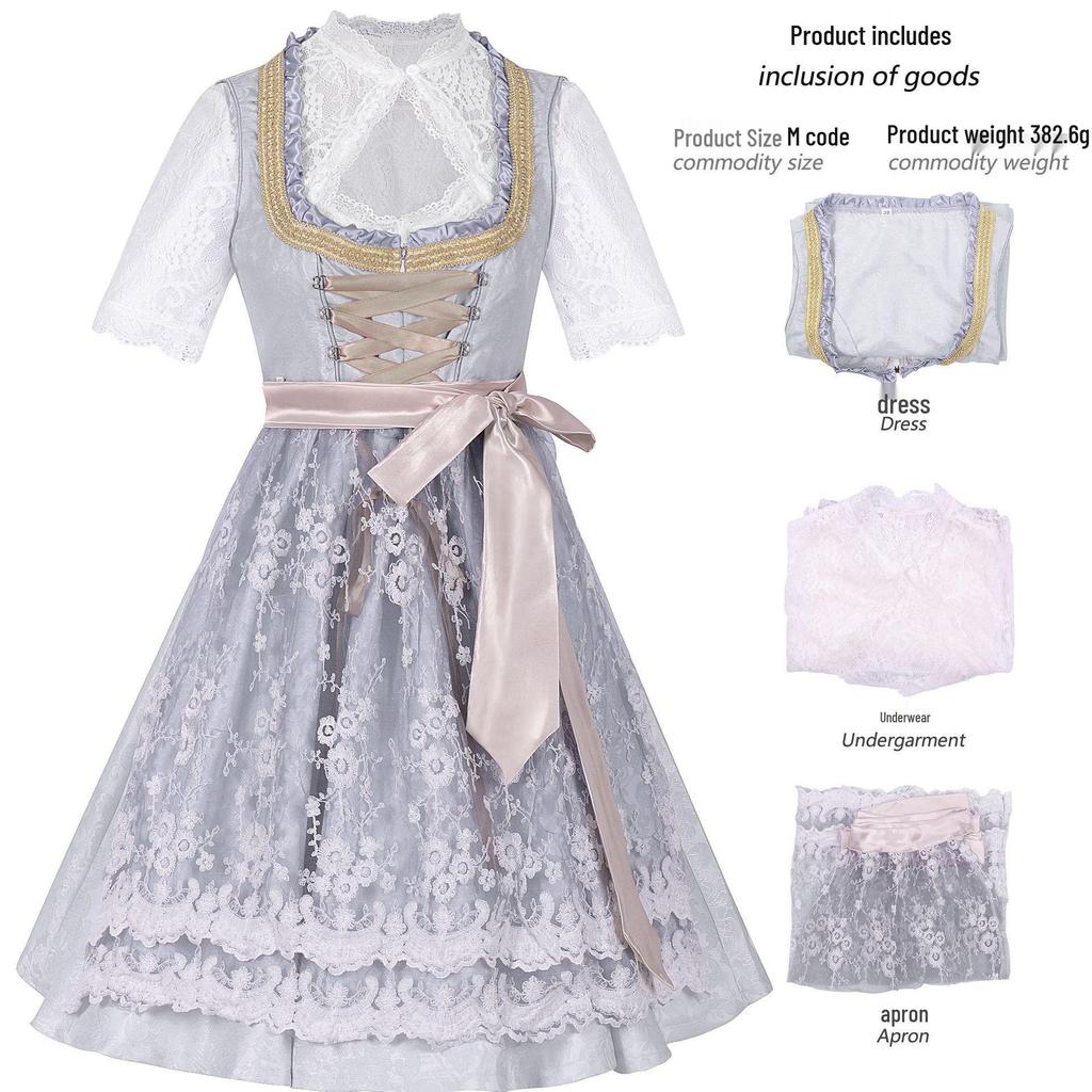 Bavarian Oktoberfest Women's Costume Set - Halloween Carnival Outfit