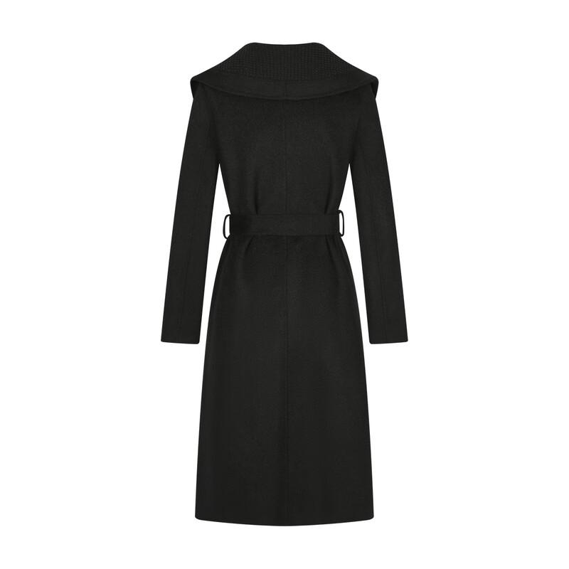 FivePlus Women's Mid-Length Wool Blend Lapel Coat