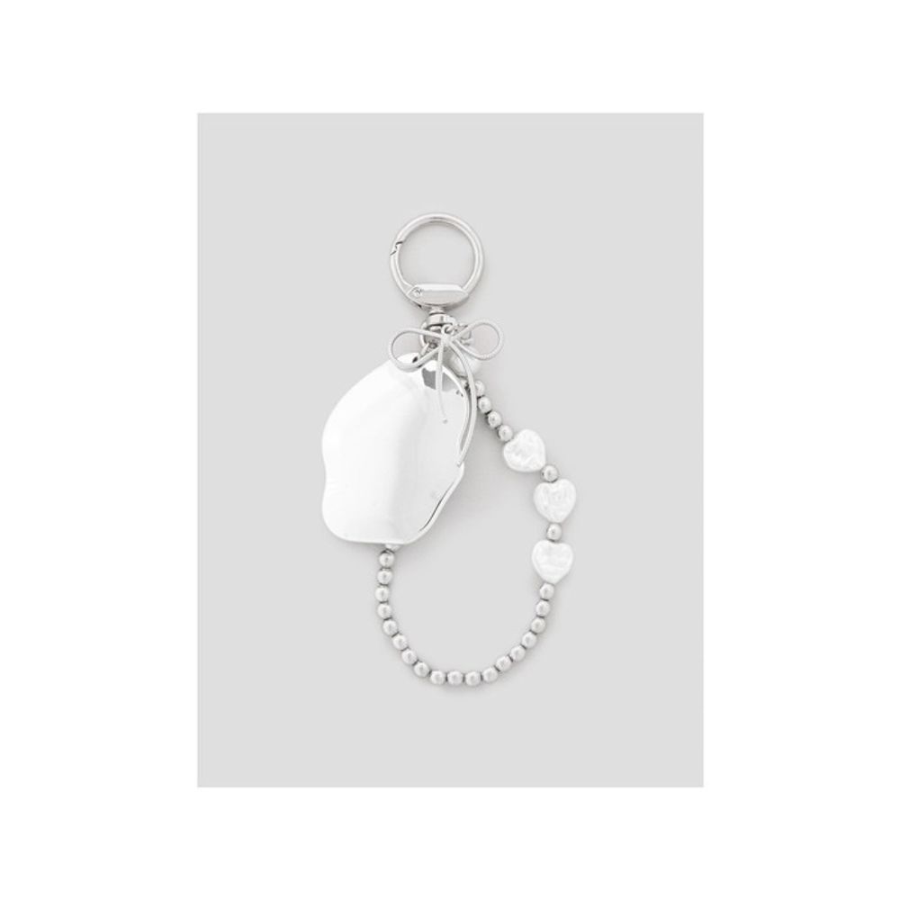 8SECONDS Ribbon Mirror Keychain Gray (19578ZWY13)