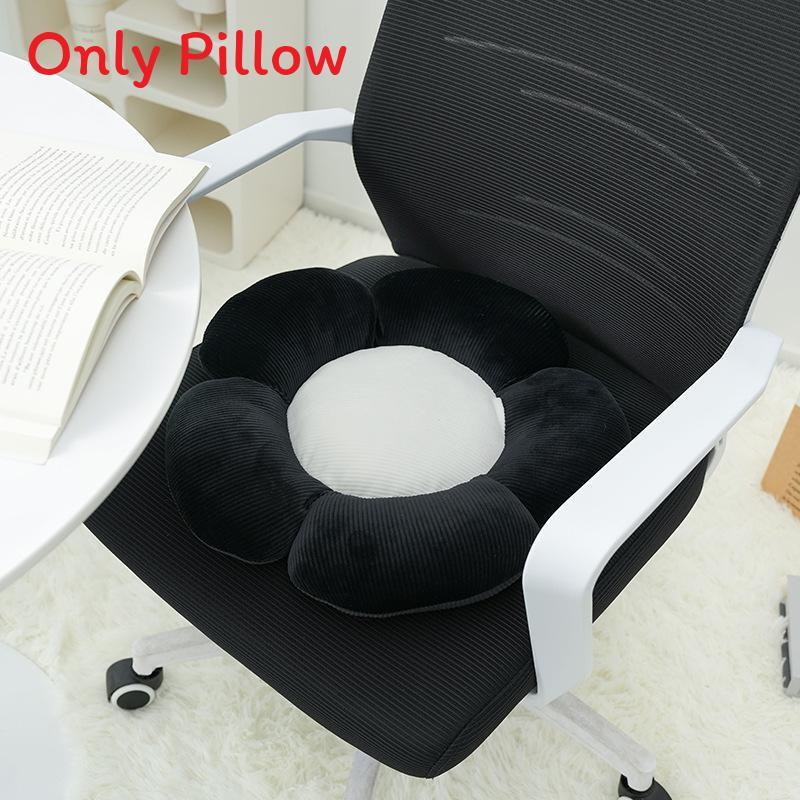 Modern Minimalist Flower Pattern Plush Cushion For Living Room Decor And Bedside Comfort