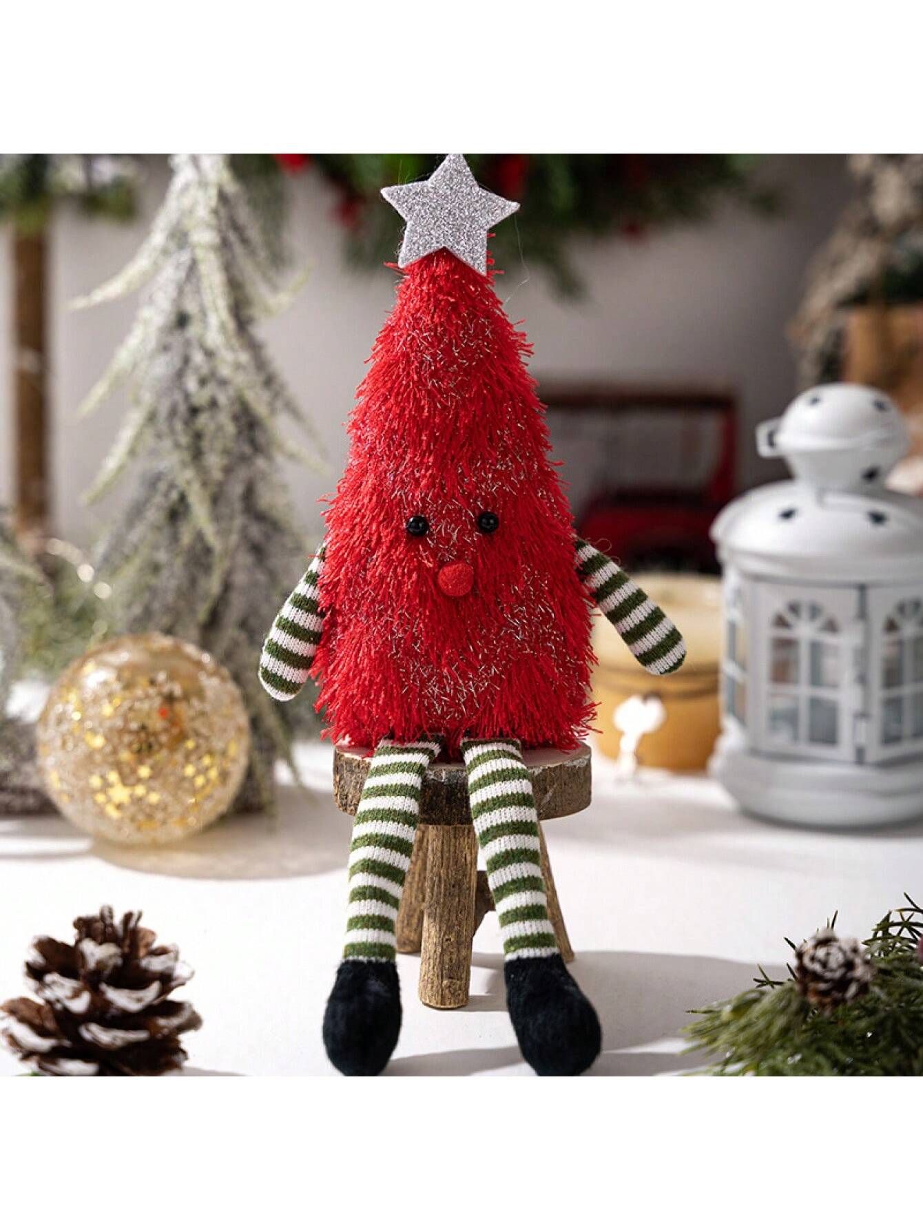 

1 шт. Новые рождественские украшения Плюшевые куклы в виде рождественской елки Домашние вечеринки Елки Милые и забавные Подходят для украшения вечеринок