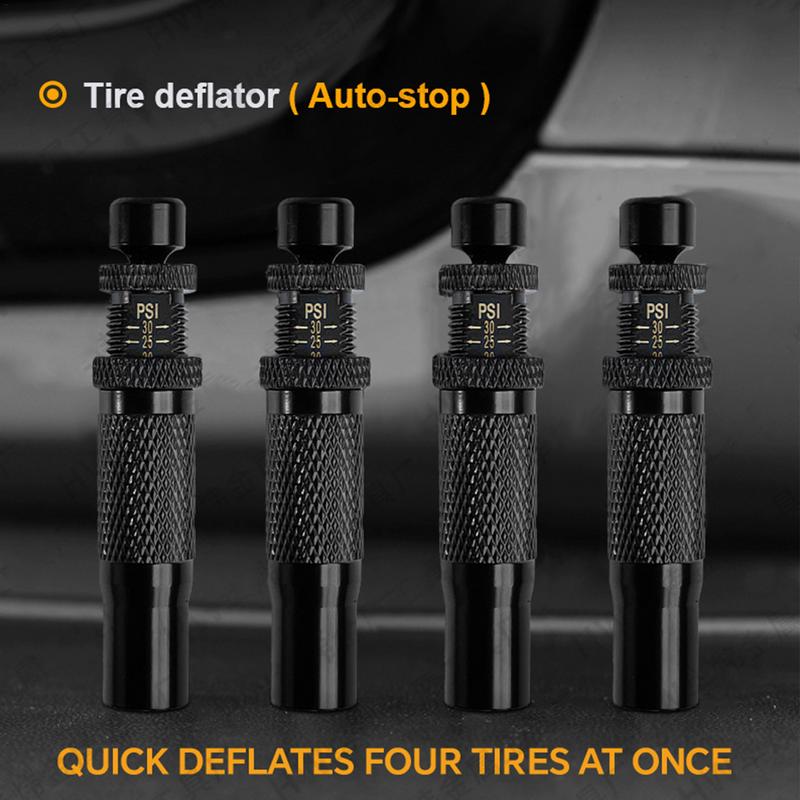 Tire Deflator Kit Sturdy Brass Automatic Deflation Valve For Tires Portable Fast Multifunctional Air Down Tool For RV ATV Truck