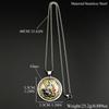 HEILIGER MICHAEL Erzengel besiegt den Teufel Glasmedaille Anhänger Halskette Edelstahl Goldbeschichtet Christliches Amulett Schmuck