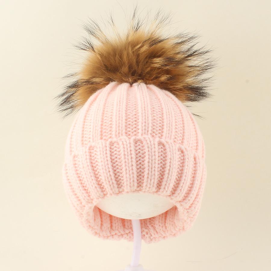 Kids Winter Warm Knitted Set Pom‑pom Hat Scarf Gloves 3‑Pcs Set Or Single Beanie Hat Windproof Ear Protection For Boys Girls Cold Weather Outdoor