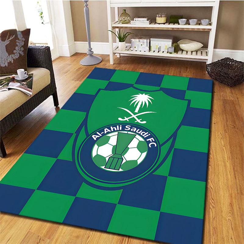 Al-Ahli Saudi FC Carpet Rug for Living Room Bedroom Home Sofa Decoration,Kids play Non-slip Floor Mat