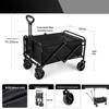 Limpawn Outdoor Folding Camping Wagon with Adjustable Handle