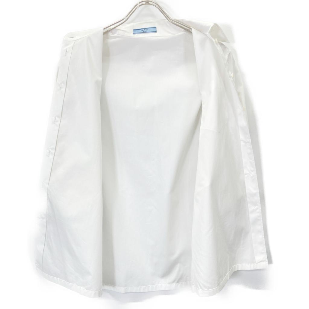 Prada [Domestic Regular] P432F S212 1UCX Volume Sleeve Blouse/ Tops 36 whiteUsed