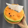 Figure Model Burger Dog Tissue Box Collectible Hamburger Fun Tissue Box  Birthday Gift