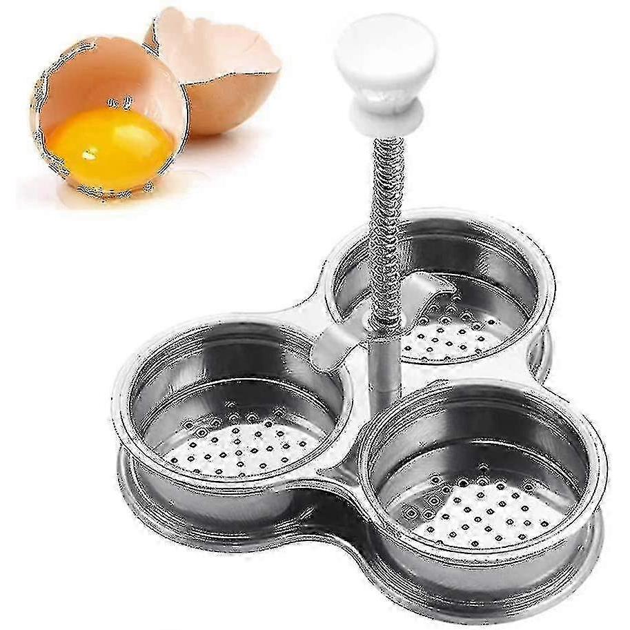 Egg Boiler Poached Egg Three Grid Stainless Steel Egg Boiler Egg Boiler Steamer
