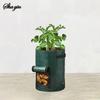 1PC Breathable Potato Planting Bucket - Dark Green Round Horticultural Meizhi Seedling Bag