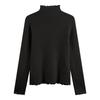 Herbst Winter Halber Rollkragen Elegante Oberteile Damen Französischer Vintage Slim Basic Langarm Kleidung High Street Casual Strickpullover