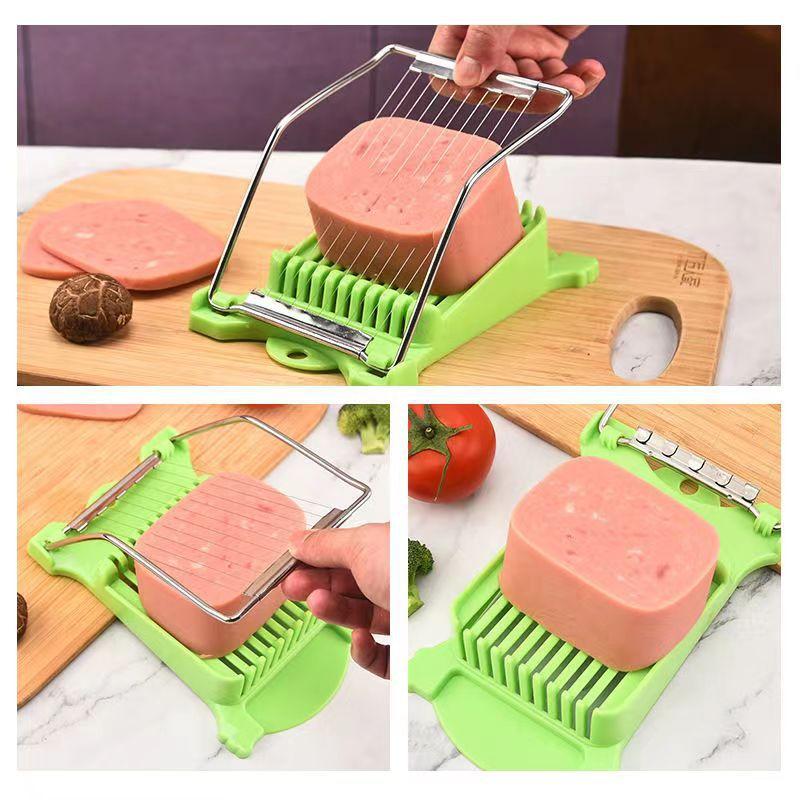 4Colors Luncheon Meat Egg Cutter Stainless Steel Multi Function Food Banana Cheese Strawberry Slicer Kitchen Gadget