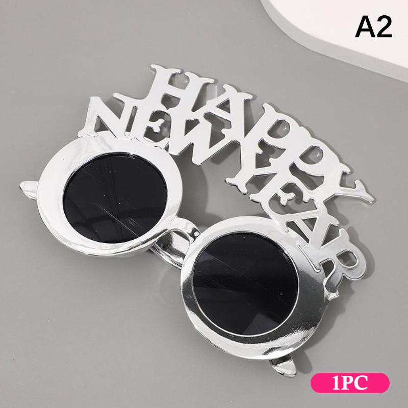 

Happy Year Glasses 2026 Photo Booth Props Party Glasses Christmas Gift Decorative Sunglasses Universal Size 1/5Pcs