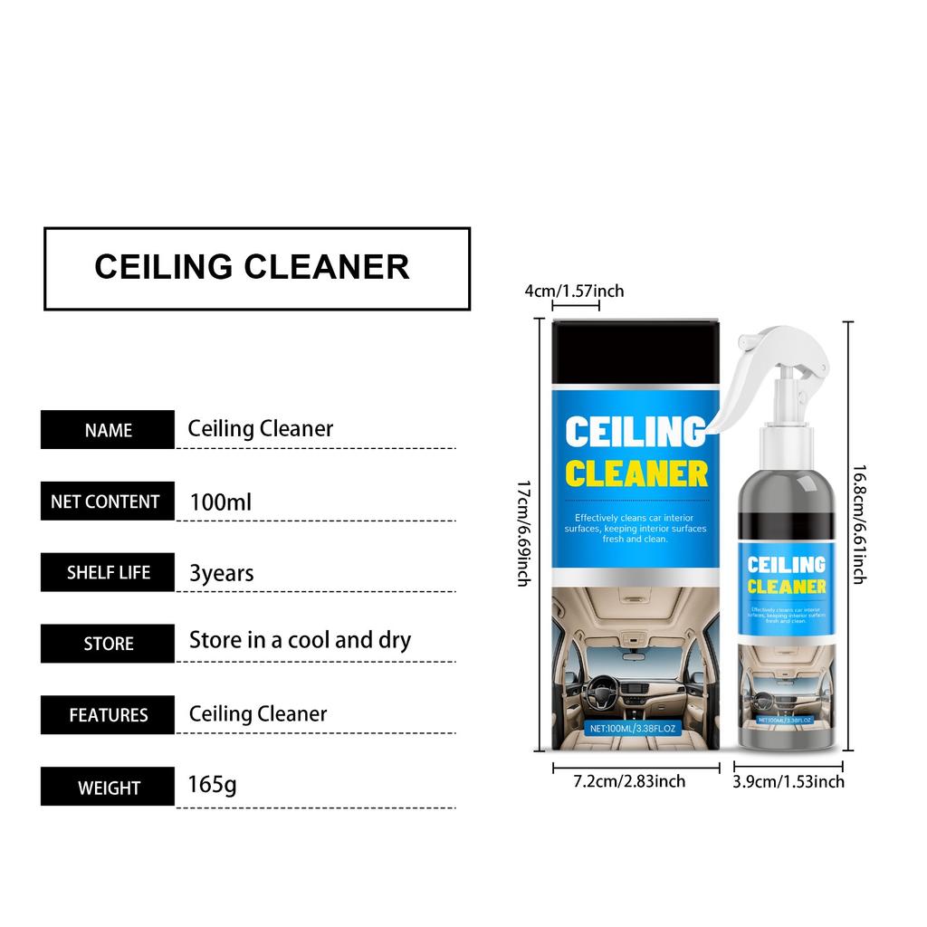 Car Interior Cleaner; Car Foam Cleaner; Car Dirt Cleaner; Fully Applicable To A Variety Of Interiors, Including Carpets And Seats(100ML)