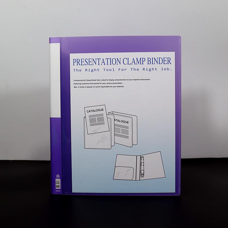 Clear A4 D-Ring Four-Hole Binder - Transparent Cover for Loose-Leaf Pages.
