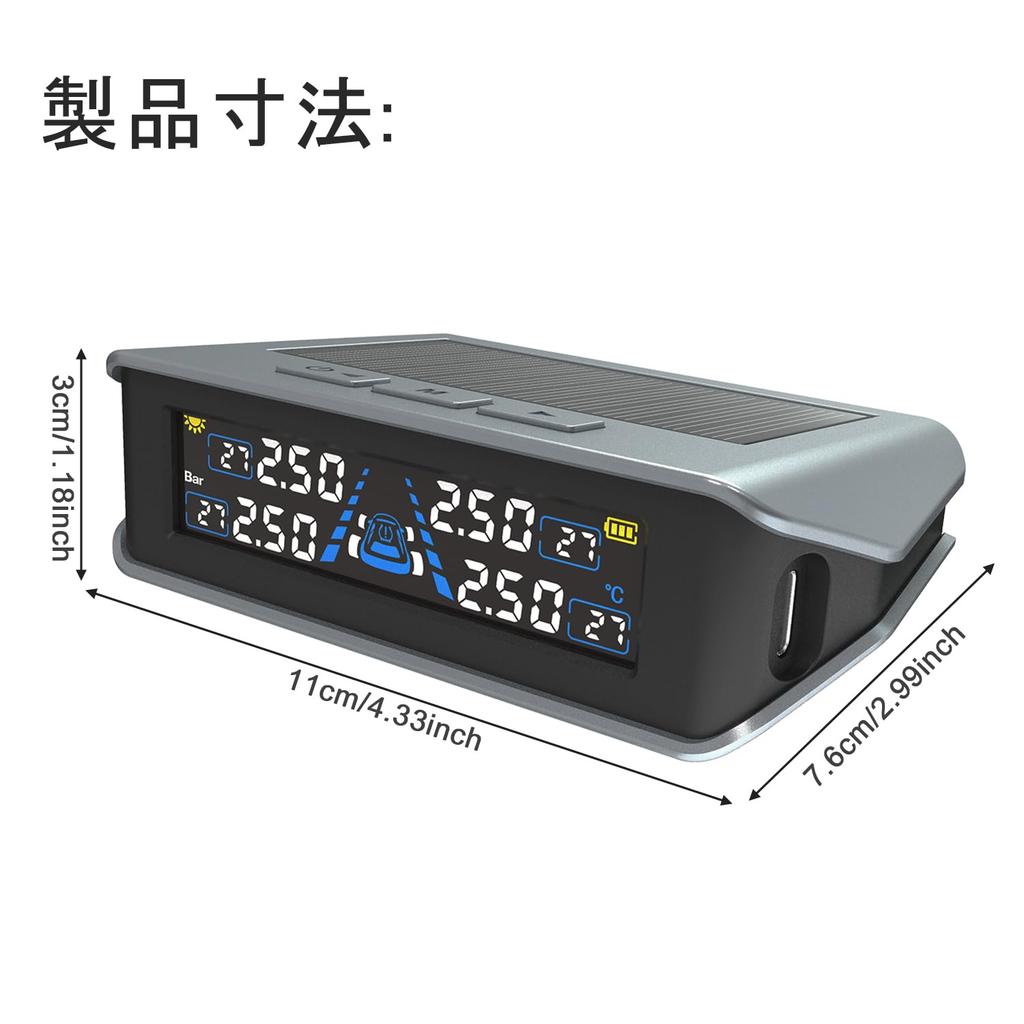 Stynxro Tire Pressure Sensor, TPMS Air Pressure Sensor, Monitor Car Air Pressure and Temperature