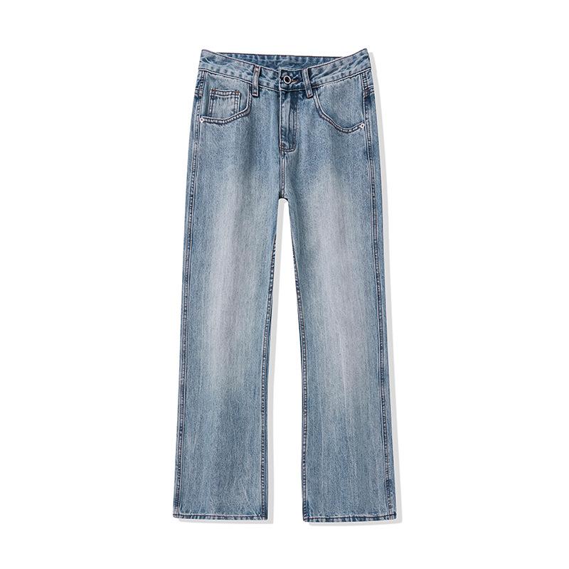 

Mu Qiu Menswear | New Spring/Summer American Micro-Flare Clean Fit Distressed Jeans for Men 29
