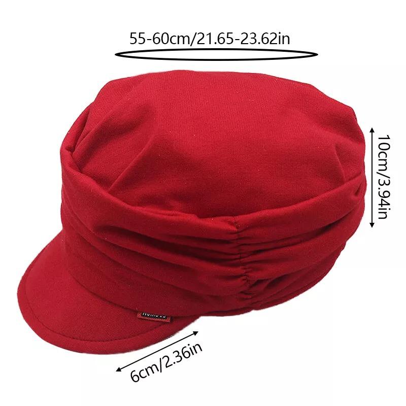 Berretto da giornalaio casual da donna con visiera in tessuto morbido