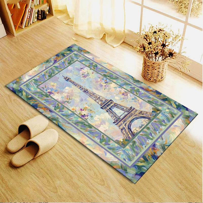 2025 New Paris Eiffel Tower Carpet Rug for Living Room Bedroom Home Sofa Decoration,Kids play Non-slip Floor Mat87