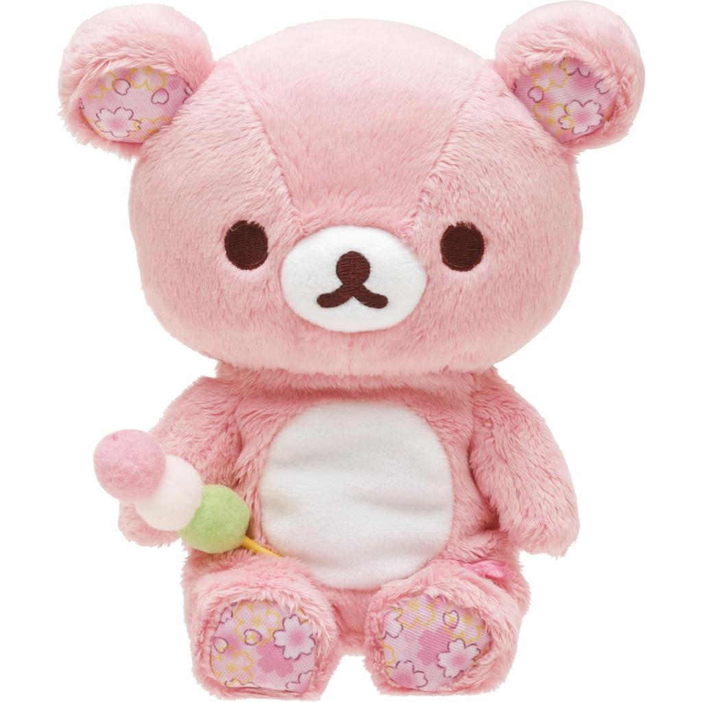 San-X Rilakkuma "Sakura Theme Plush Toy" Collectible Sitting Plush Toy Rilakkuma MV22601 Size: Approx. H170 X W155 X D90mm