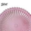 Decorative Candle Holder Pillar Tray Round Glass Modern Home Decor Dish