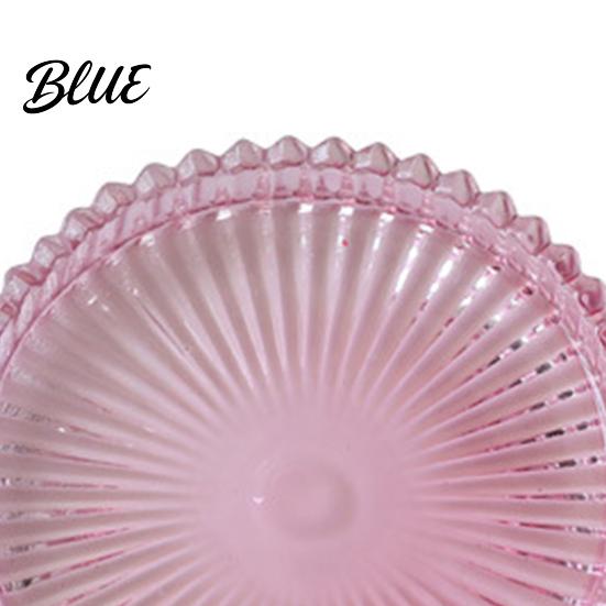 Decorative Candle Holder Pillar Tray Round Glass Modern Home Decor Dish