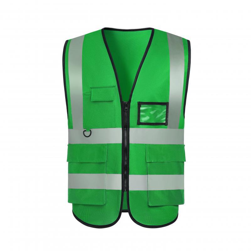 Custom Reflective Safety Vest with Logo for Nighttime Construction and Sanitation Workers