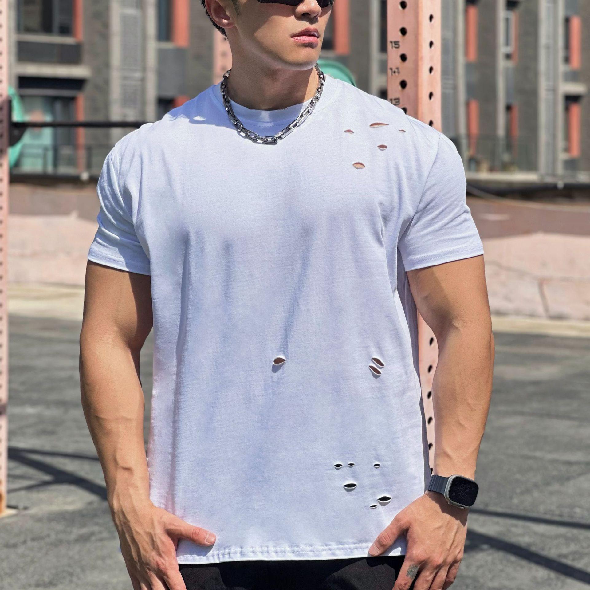 

Men s Summer Loose-Fit Cotton T-shirt for Sports: Basketball & Running XXXL