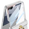 Vhodné pro skládací mobilní telefon Samsung Z Flip7 Ultra tenké pouzdro Hřídel Plně krytý prsten Módní Magnetický Tenký prsten Bezdrátové nabíjení