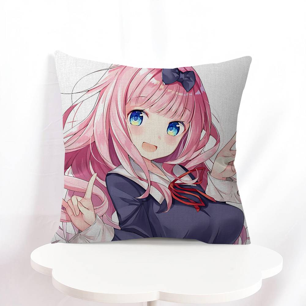 

Fujiwara Chika Cushion Cover Decorative Pillow Sofa Home Decor Case Pillow Cases 16x16Inch
