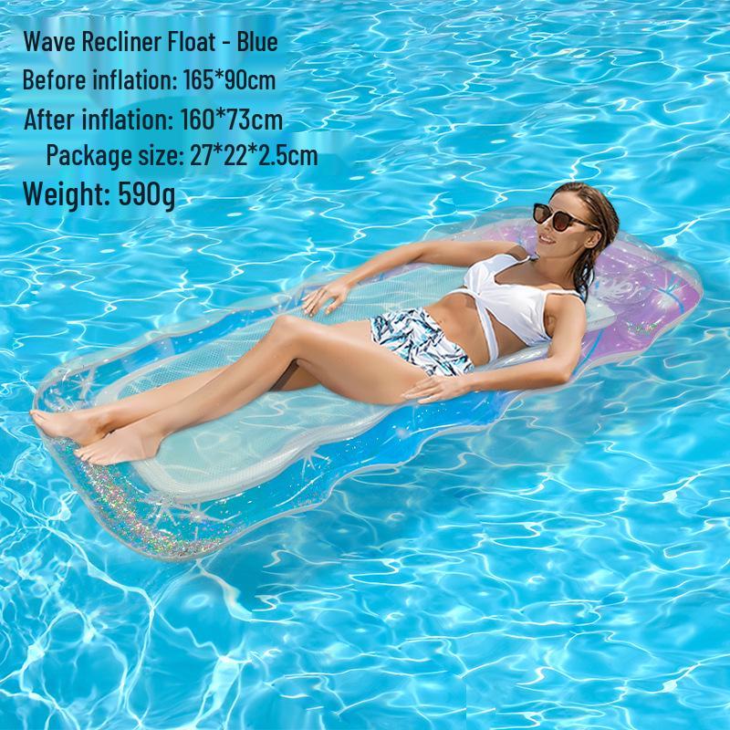 Inflatable Summer PVC Floating Bed with Sunshade and Backrest