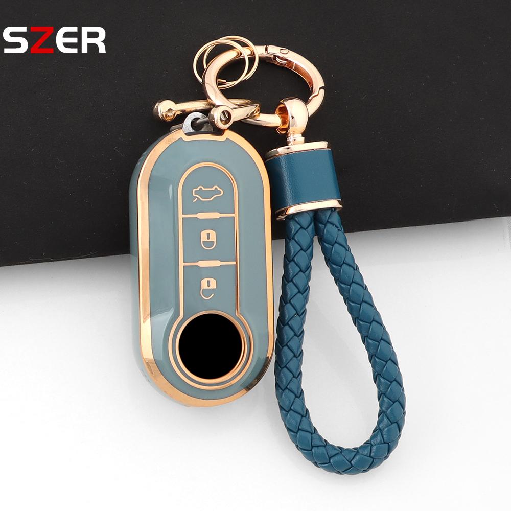 New Tpu Car Key Case Cover For Fiat 500 Ducato Panda 500L Punto Lancia Musa For Citroen Jumper For Peugeot Boxer Protected Fob