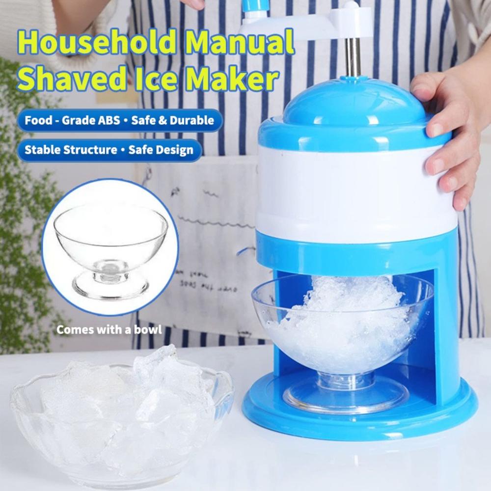 Manual Shaved Ice Maker, Food - Grade ABS For Kitchen Household Ice Crusher For Kids DIY Hand Crank Mini Manual Ice Crusher