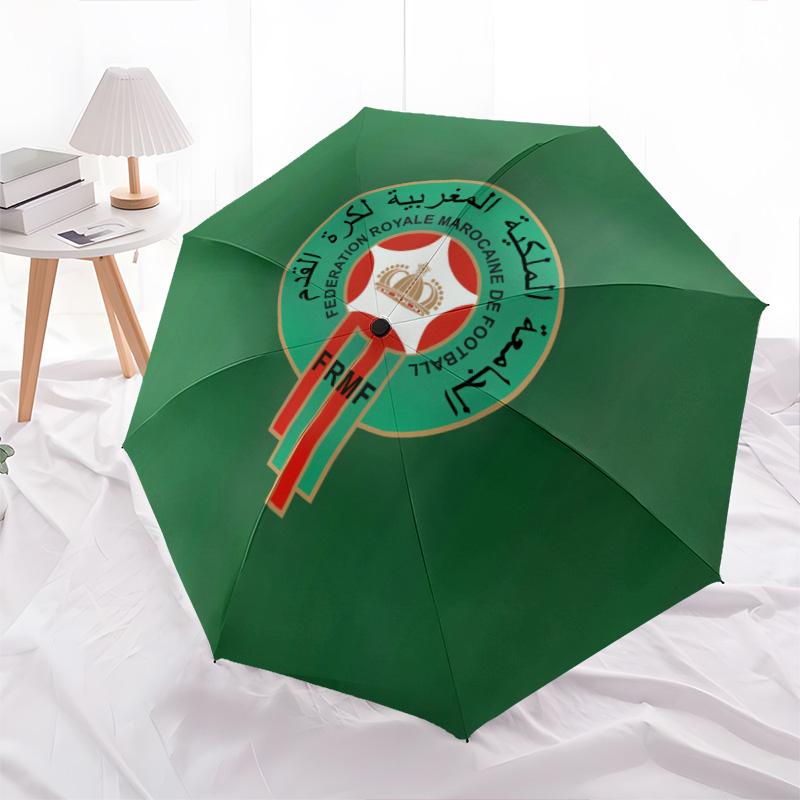 

Morocco National Football Team pattern, automatic folding umbrella, portable and foldable design, 8 ribs, a Christmas or birthday gift.