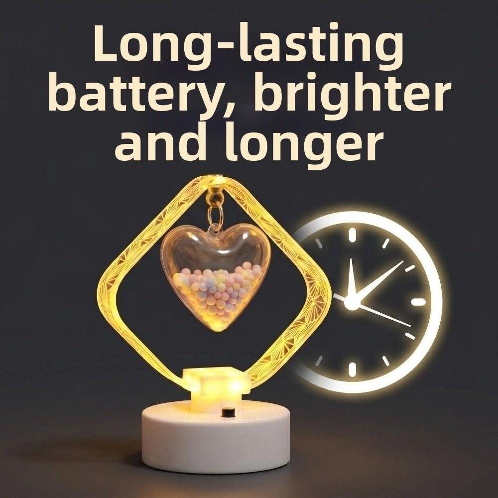 Stable No-Flicker Light Acrylic Table Lamp Heart Pendant LED Lamp  Bedside Bedroom Lighting