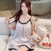 Ice Silk Pajamas Women's Summer Girls' Pure Desire Suspender Shorts Loungewear Suit Women's Backless Sexy Pajamas Women