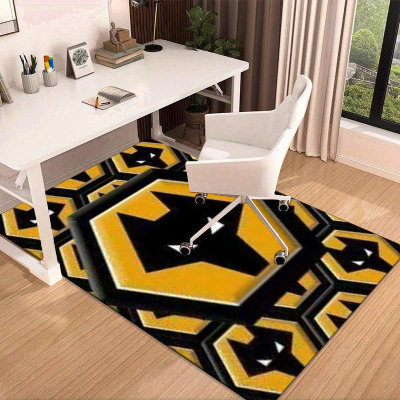 Wolves Football Club Emblem Printed Area Rug for Office, Chair Rug, Decorative Carpet Floor Mat, Large Size Fan Gifts Christmas Gifts