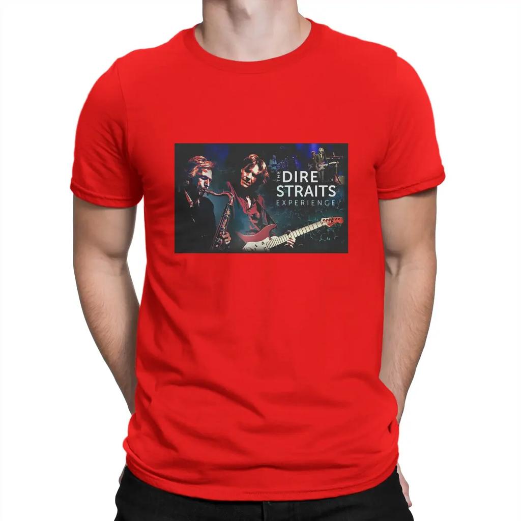 Dire Straits Creative TShirt for Men The Dire Straits Experience Round Neck Pure Cotton T Shirt Distinctive Gift Clothes