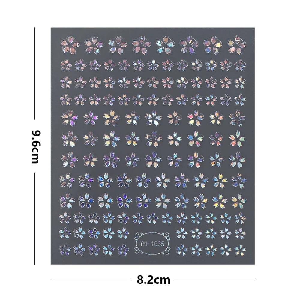 Sakura Flower Nail Art Decal Laser Adhesive Slider DIY Gel Slider  Manicure Decor