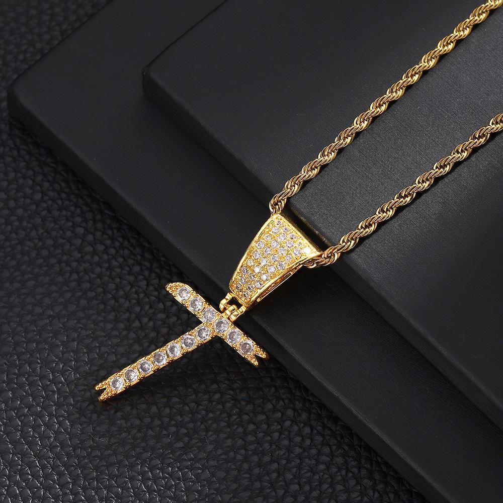 26 English Women'S Letter Pendants Necklace Twist Chain Zircon Letter Pendants Jewelry