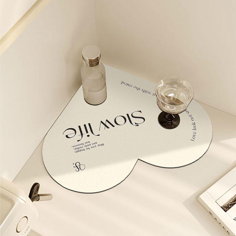 Minimalist Kitchen Countertop Drain Mat Bowl Plate Cutlery Mildew Resistant Dish Mat Bar Water Cup Coffee Machine Absorbent Cup Mat
