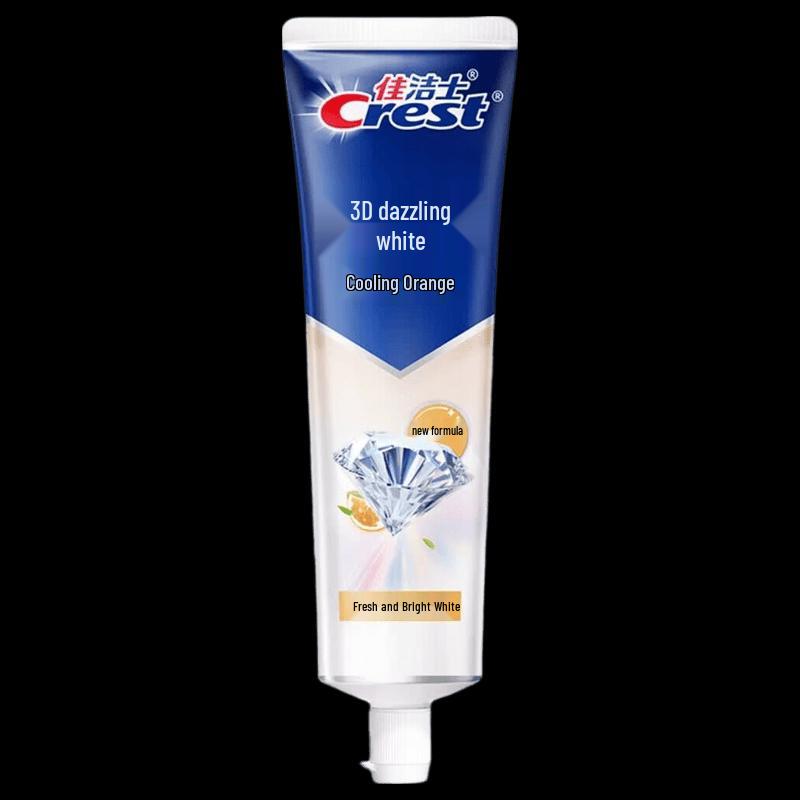 Crest 3D White Anti-Cavity Fluoride Toothpaste, Orange Mint