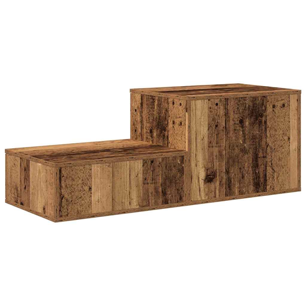 Storage Cabinet 2 pcs Reclaimed Wood Look 103 x 41 x 40 cm