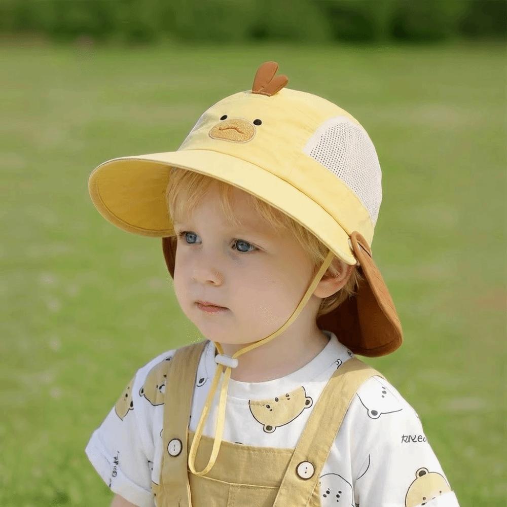 Cute Baby Bucket Hat Breathable Mesh Kids UV Protection Cap Soft Children Sun Hat  Camping Trip