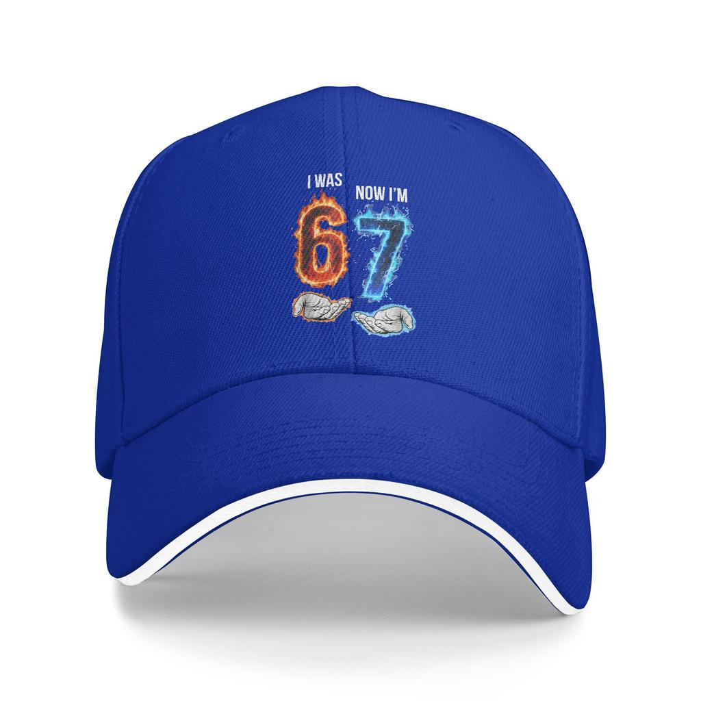 I was 6 Now Im 7 Meme Hands 7th Birthday Flames Fire Baseball Cap  Fashion UnisexTeens Trucker Hat Print Baseball Caps Present