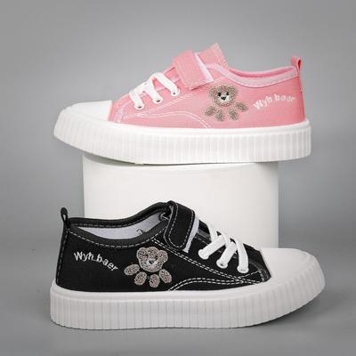 Girls Shoes Canvas Shoes 2025 Spring New Children's Casual Sports Shoes Medium and Large Children's Girls Low-top Boys Board Shoes