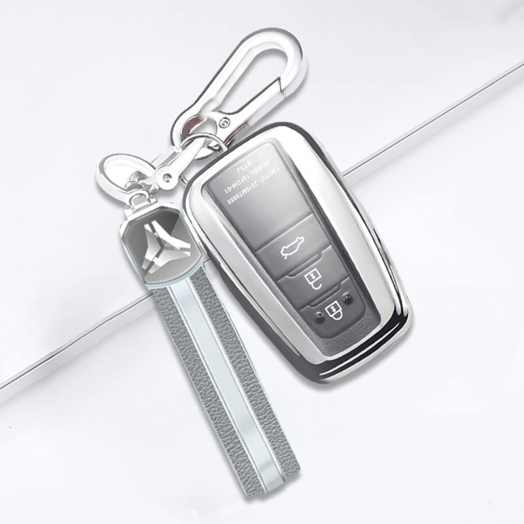 Toyota Key Case, TOYOTA Remote Control, Toyota Key Cover, Premium TPU, Lightweight, Silicone, Toyota